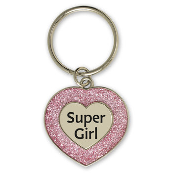 Miko Glitter Sleutelhanger "Supergirl"