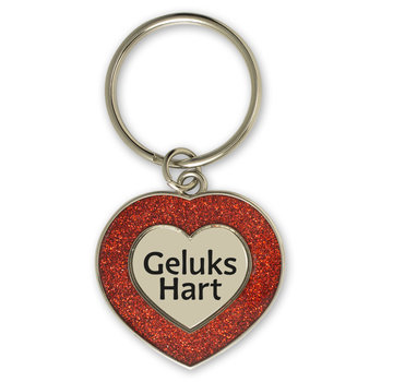 Miko Glitter Sleutelhanger "Gelukshart"