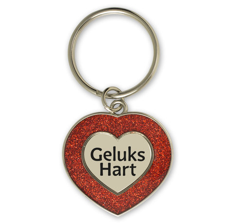 Miko Glitter Sleutelhanger "Gelukshart"