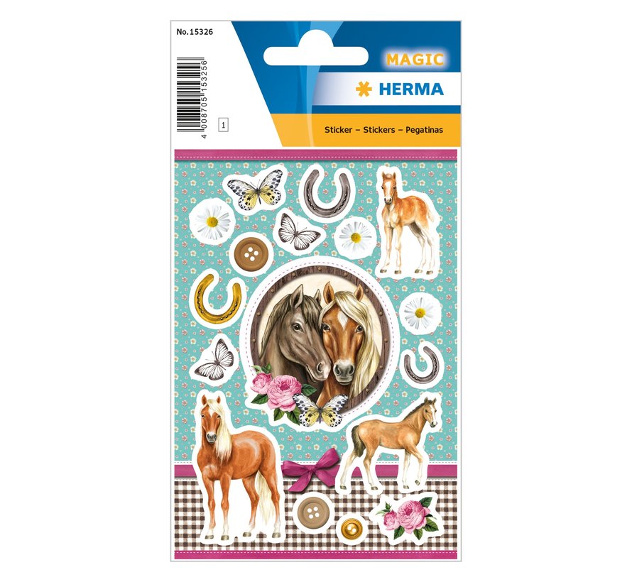 Jewel magic sticker "Horses"