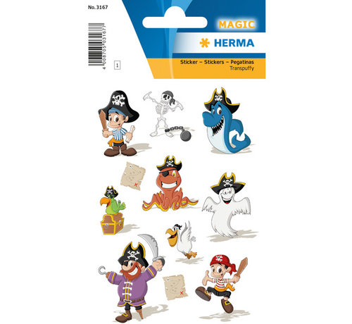 Herma Transpuffy sticker "Pirate Party"