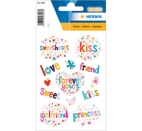 Herma Glitter sticker "Greetings"