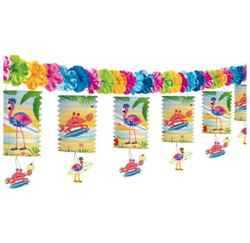 Folat Flamingo Lampion Slinger - 3,6 meter