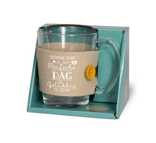 Miko Tijd voor Thee - Theeglas “Gelukkig”