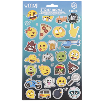 Emoji Emoji stickerblok "100" +/- 250 stuks