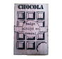 Postkaart Hout "Chocola helpt altijd en overal"