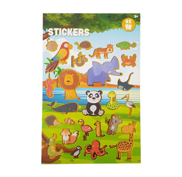 Stickerboek met glitters "Jungle Dieren"