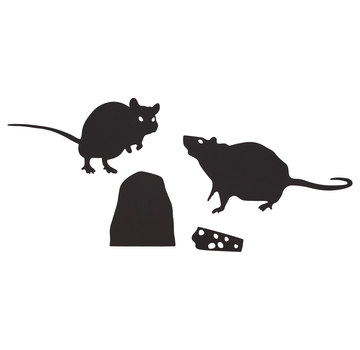 Halloween muurstickers "Ratten" 12 stuks