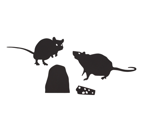 Halloween muurstickers "Ratten" 12 stuks