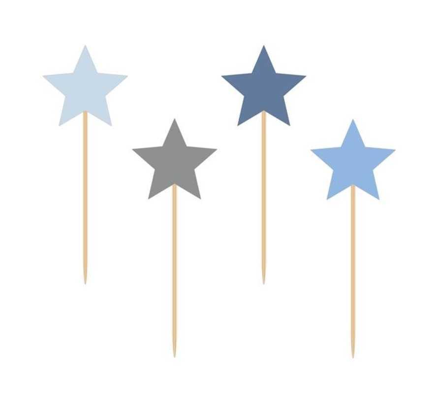 Cocktail prikkers "Stars" 8 stuks