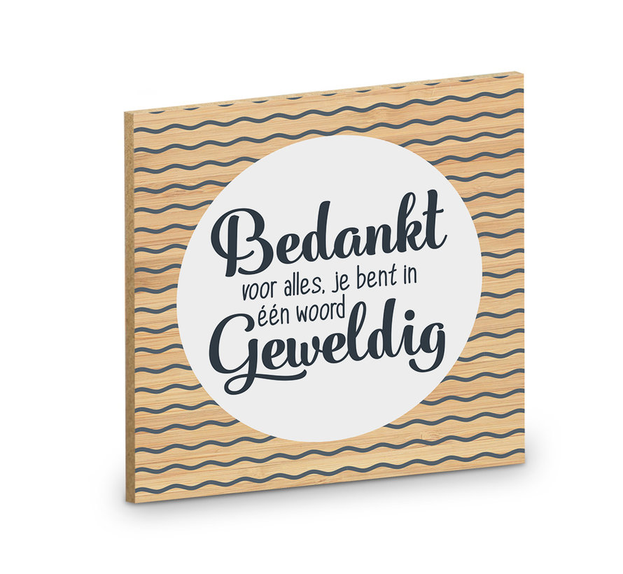 Onderzetter "Bedankt"