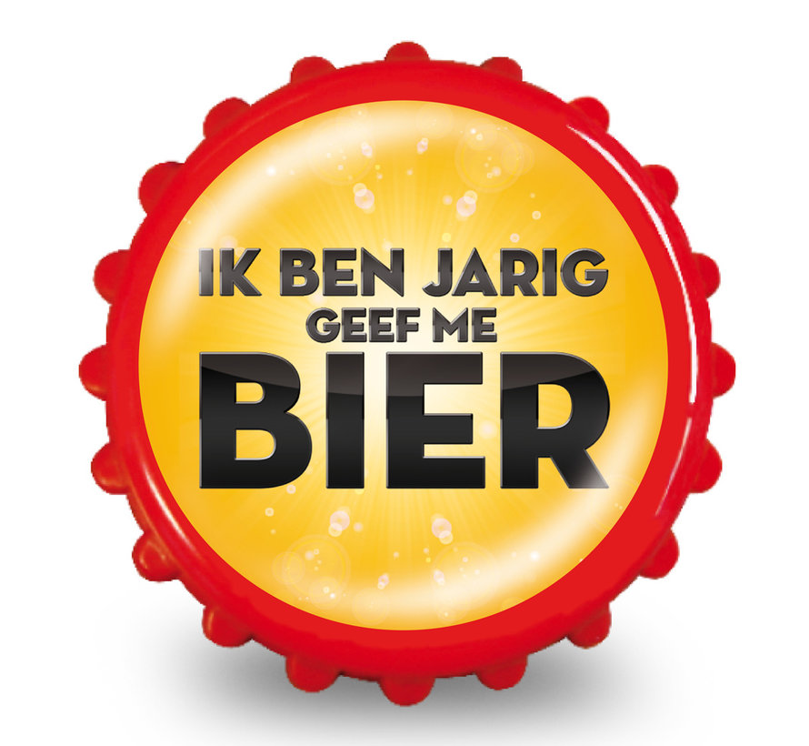 Magneetflesopener "Jarig Bier"