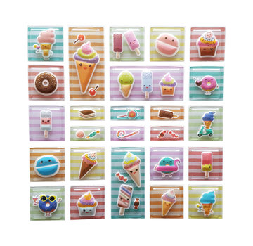 3D stickervel "Lekkers" +/- 25 stuks