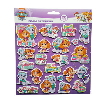 Nickelodeon Foam Stickers "Paw Patrol Roze" +/- 22 Stickers