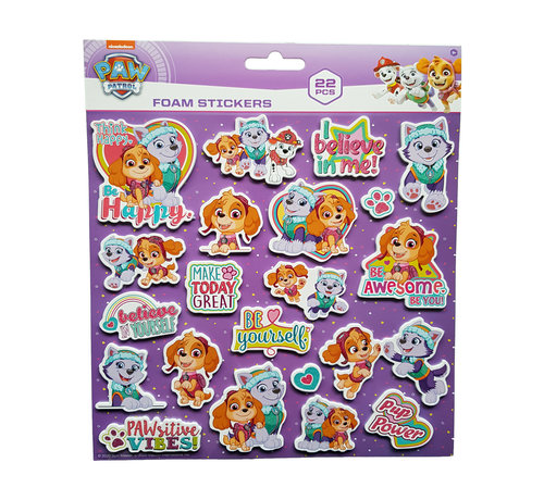 Nickelodeon Foam Stickers "Paw Patrol Roze" +/- 22 Stickers