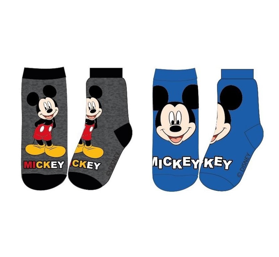 Sokken Mickey Blauw/Grijs maat 27 - 30