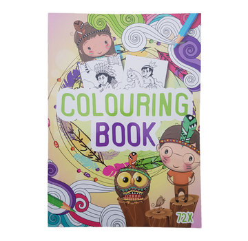 Kleurboek +/- 72 Kleurplaten "Indiaan"