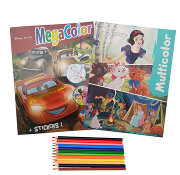 Disney Disney's Pixar Kleurboek +/- 120 kleurplaten + Stickers + Kleurboek +/- 16 kleurplaten + Kleurpotloden