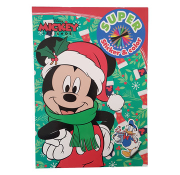 Disney Kerst Super Sticker & Color Kleurboek "Mickey"
