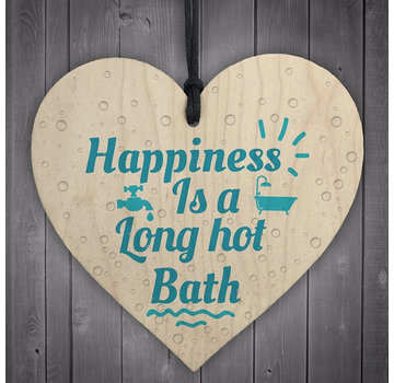 Joni's Winkel Houten hanger 10x10 cm “Long hot bath”