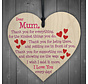 Houten hanger 10x10 cm “Dear Mum”