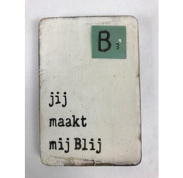 Magneet 6x9 cm Blij