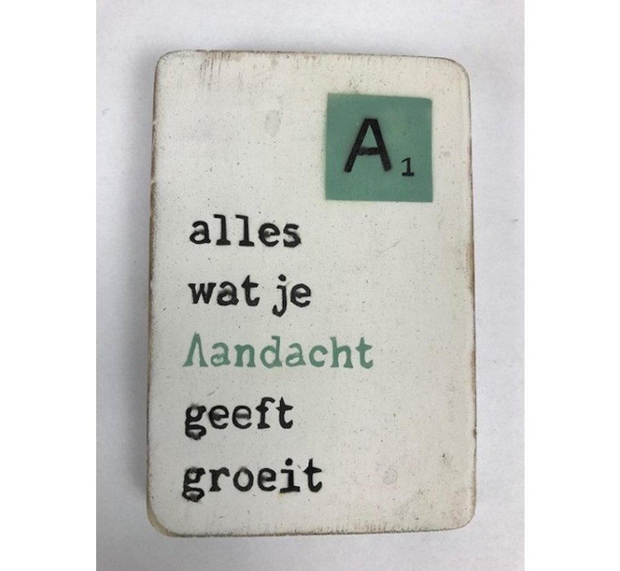 Magneet 6x9 cm Aandacht