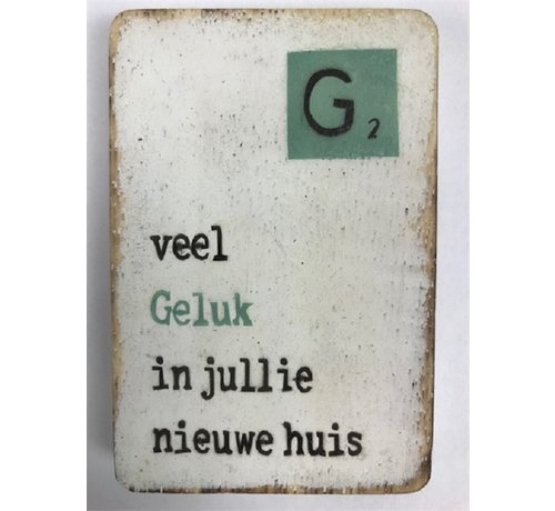 Magneet 6x9 cm Geluk