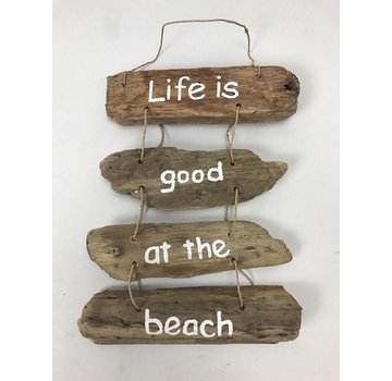 Driftwood hanger "Life is Good at the Beach"