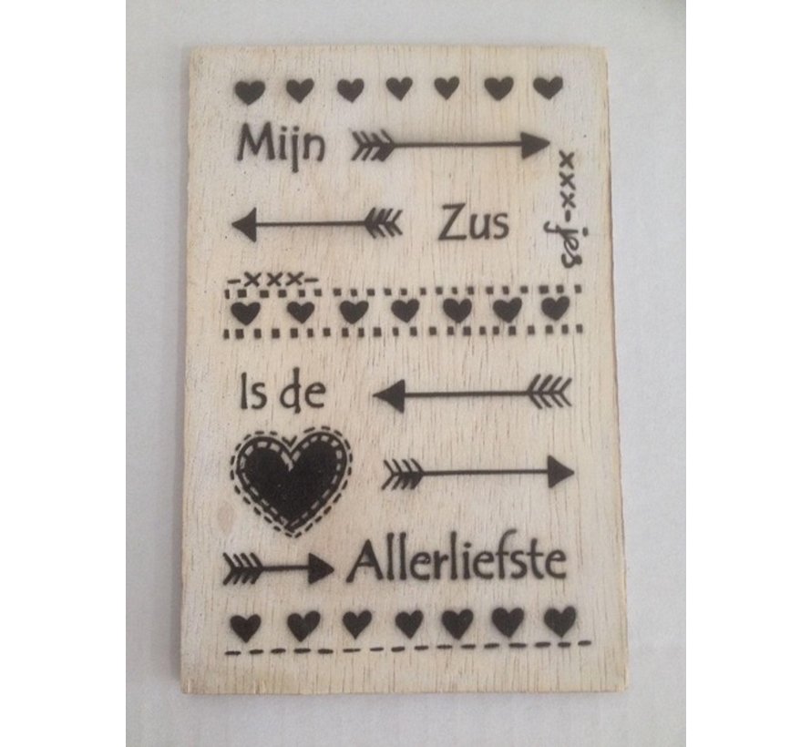 Postkaart Mijn allerliefste zus