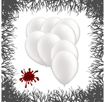 Joni's Halloween Shop Premium Ballonnen Wicked White 12 stuks 30 cm