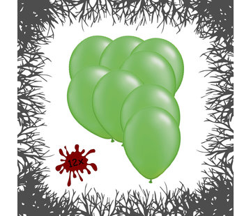 Joni's Halloween Shop Premium Ballonnen Zombie Green 12 stuks 30 cm