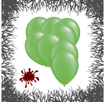 Joni's Halloween Shop Premium Ballonnen Zombie Green 12 stuks 30 cm