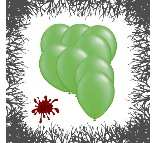 Joni's Halloween Shop Premium Ballonnen Zombie Green 12 stuks 30 cm