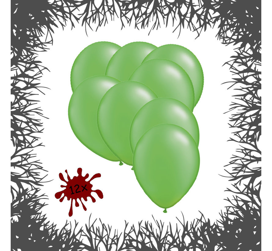 Premium Ballonnen Zombie Green 12 stuks 30 cm