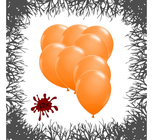 Joni's Halloween Shop Premium Ballonnen Pumpkin Orange 12 stuks 30 cm