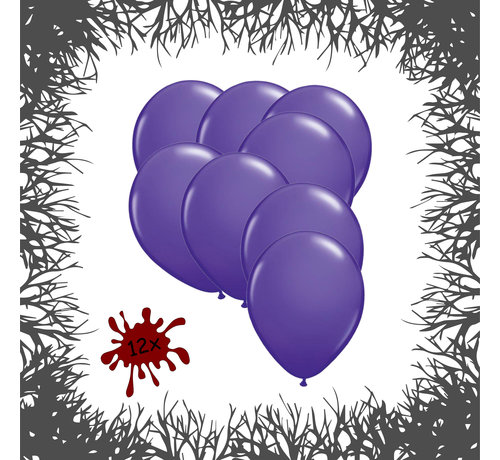 Joni's Halloween Shop Premium Ballonnen Poison Purple 12 stuks 30 cm