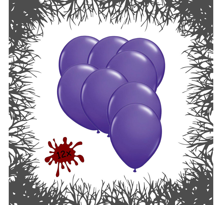 Premium Ballonnen Poison Purple 12 stuks 30 cm
