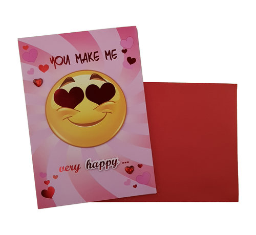Belgian Greetings Valentijnskaart “You make me very happy” 18,5 x 26,5 cm