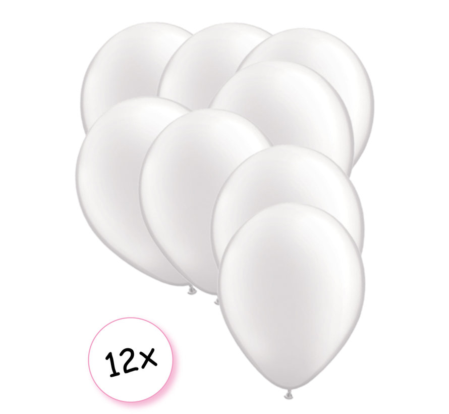 Premium Quality Ballonnen Wit 12 stuks 30 cm