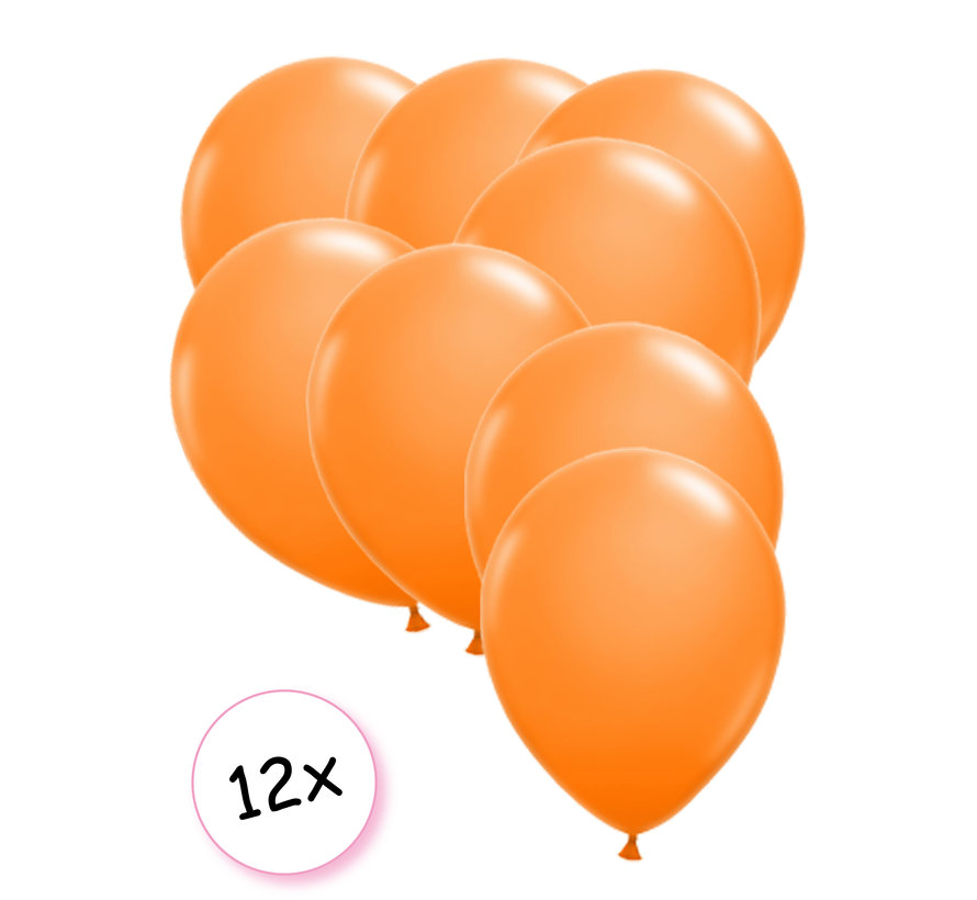 Premium Quality Ballonnen Oranje 12 stuks 30 cm