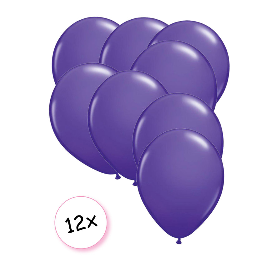 Premium Quality Ballonnen Violet 12 stuks 30 cm