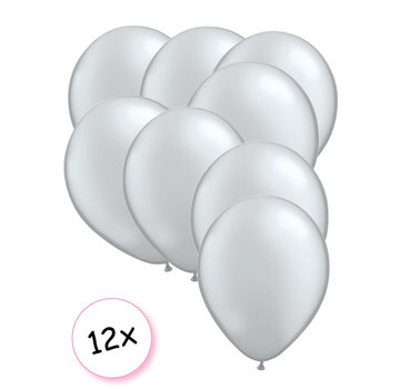 Joni's Winkel Premium Quality Ballonnen Zilver 12 stuks 30 cm