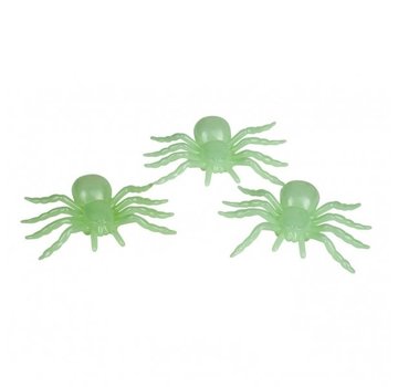 Joni's Halloween Shop Spinnen Glow in the dark 3 stuks 10 cm