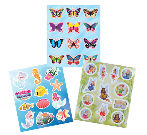 Henbrandt Ltd Uitdeelcadeautjes Sticker vellen 8x 3 stuks “Fantasy”