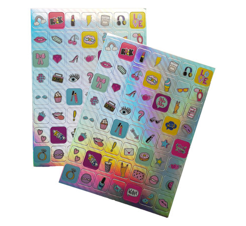 Joni's Winkel Holografische Stickers 112 stuks “Girly”