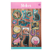 Stickerboek met glitters "Huis Dieren"