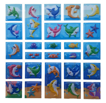 3D stickervel "Zeewereld" +/- 25 stuks