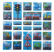 3D stickervel "Verkeer" +/- 25 stuks