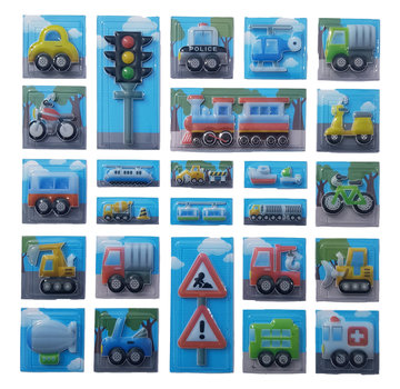 3D stickervel "Verkeer" +/- 25 stuks